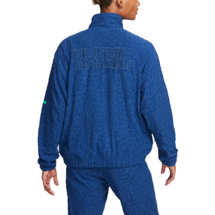 Nike Einfarbige Fußball-Trainingsjacke mit Logo-Print für Herren, Oberbekleidung, Blau, DX2045-490