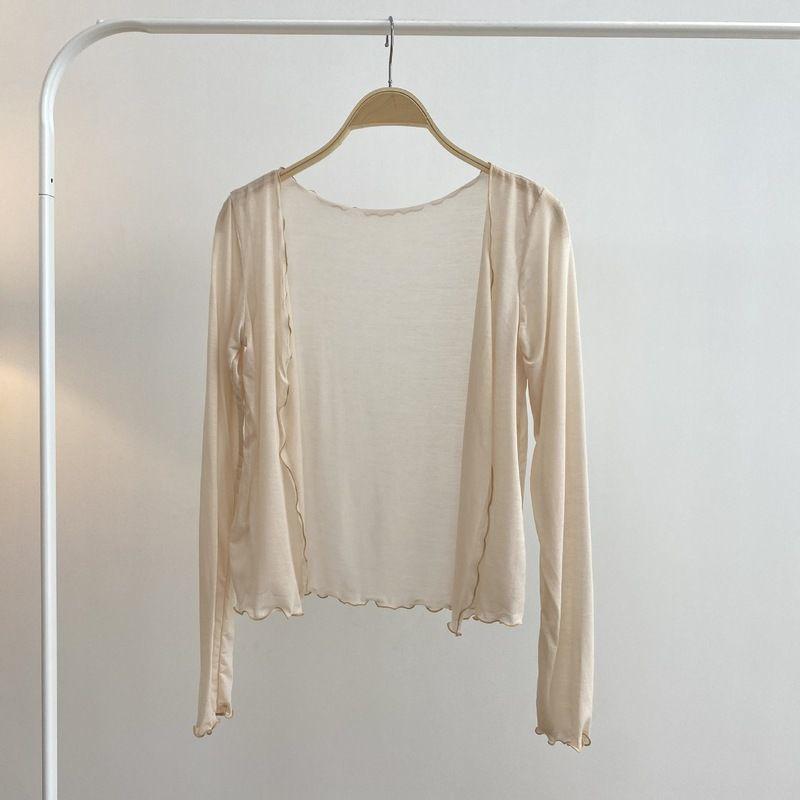 Women's Breathable Modal Long Sleeve Summer Cardigan - Versatile Air Conditioning & Sun Protection Shirt