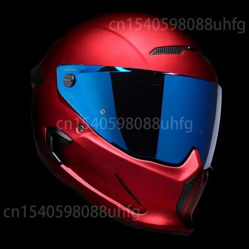 Motorcycle Helmet Visor Anti-UV PC Visor Lens ATLAS Model Dark Replacement Visor for RUROC ATLAS 3.0 4.0 Only Suitable for M L