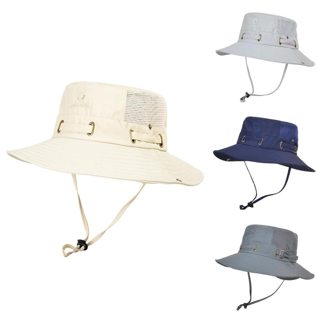 Summer Mesh Breathable Fisherman Hat With Wide Brim Sun Protection For Outdoor Fishing And Hiking