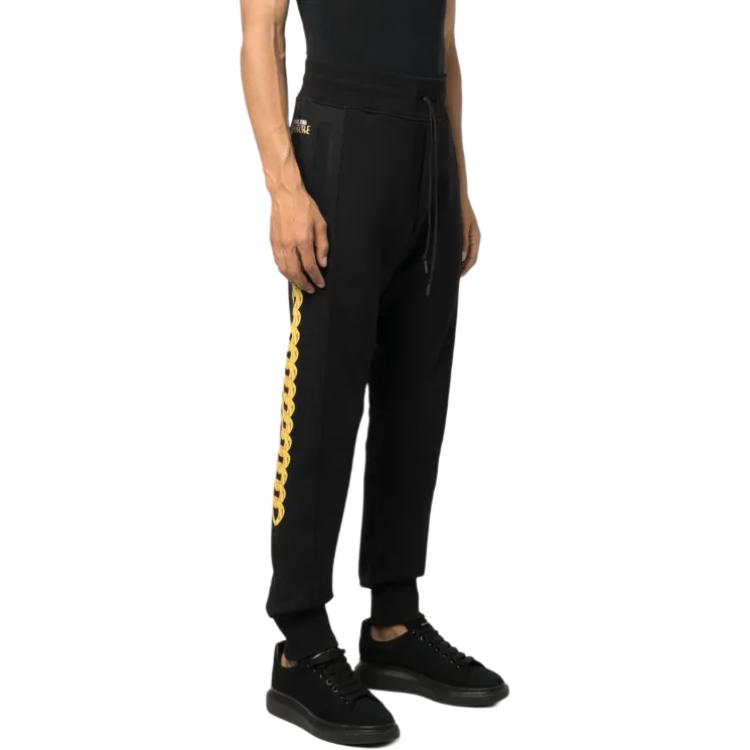VERSACE JEANS COUTURE Chain-Print Drawstring Pants 75GAAF01-CF00F-G89