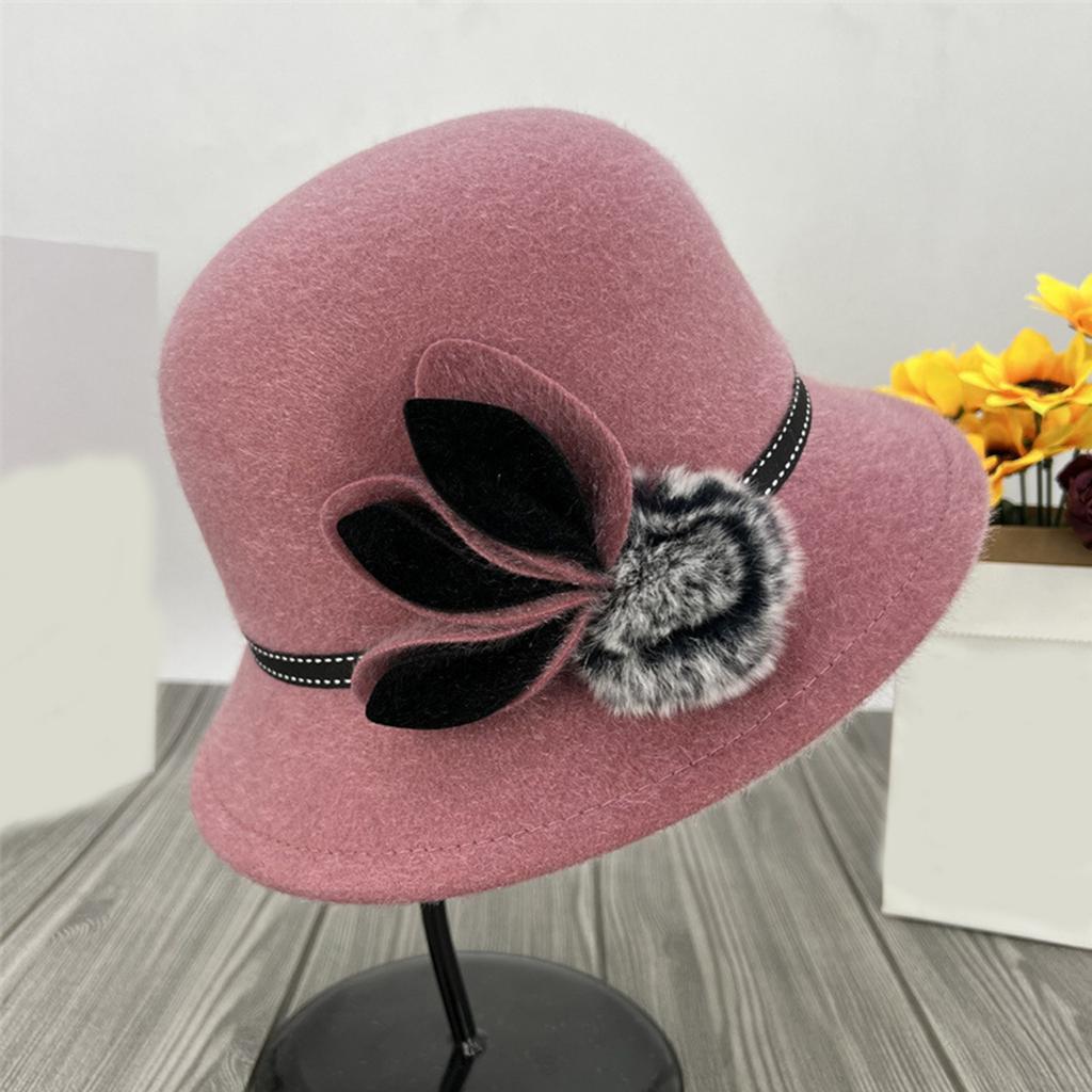 Ladies' Comfortable And Casual Fashionable Warm Basin Hat Solid Color Hat