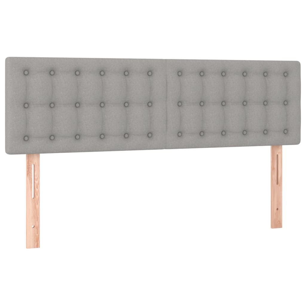 Vidaxl Letto Continentale Con Materasso, Grigio Chiaro 140X200 Cm, Tessuto