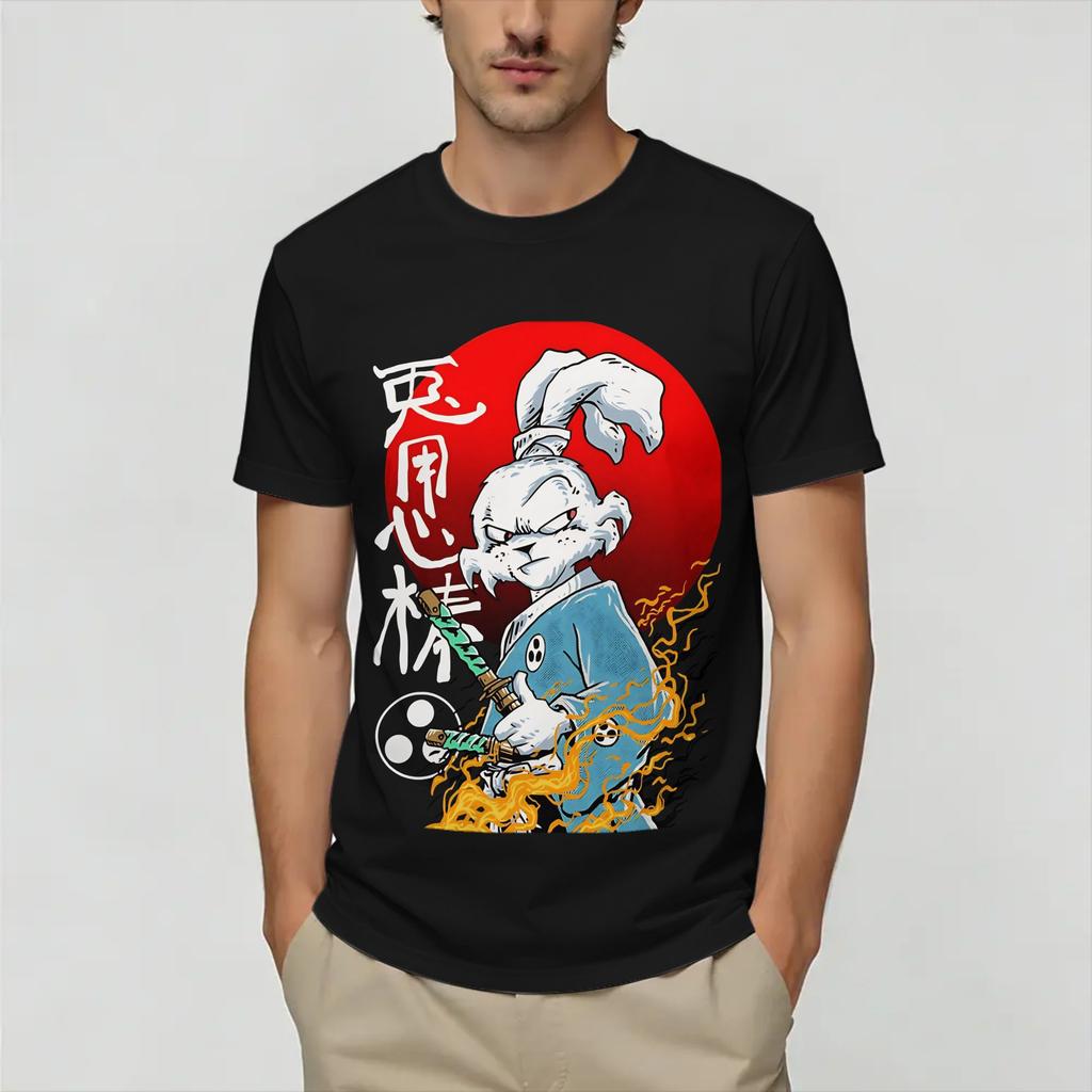 Rabbit Yojimbo Unisexs T Shirts Leisure Tees Short Sleeve Crew Neck Tshirts Cotton Plus Size Clothing