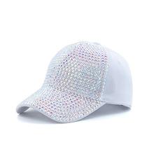 Neue Mode Damen Diamant-Inlay Kappe Frühling Sommer Hip Hop Kpop Tanz Baseballkappen Einfach Unifarben Party Straßenhut