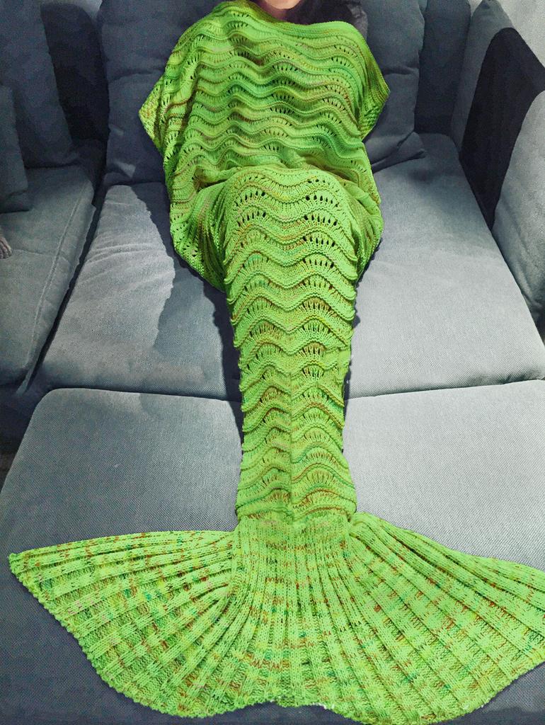 Mermaid Blanket Bedroom Warmth Winter Knitted Blanket Adult Home Furnishings