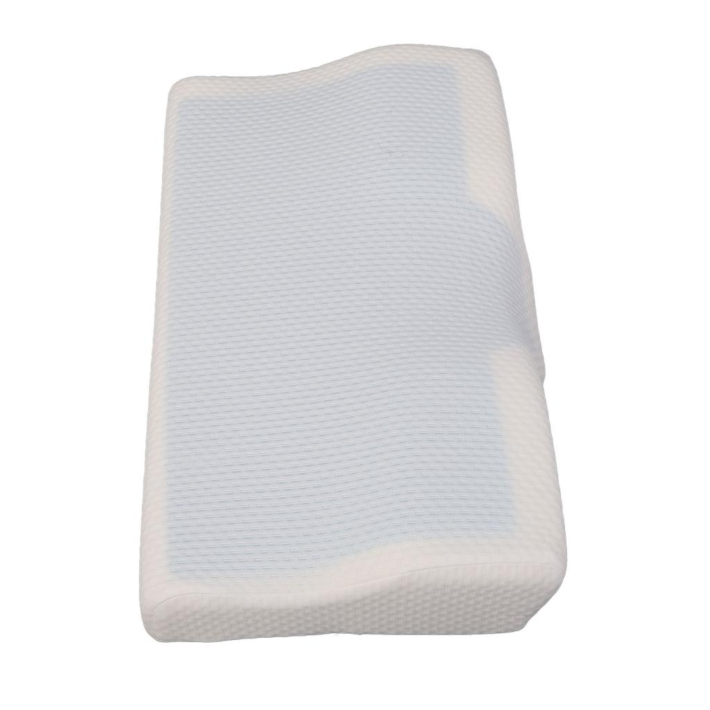 Memory Foam Pillow Slow Rebound Wave Shape Cooling Gel Cervical Neck Support Pillow for  White