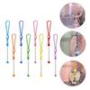 8Pcs Beadable Keychain Charm Beading Keyring Pendant Keyring Decorations Accessory for Keychain Backpacks Purse Charm