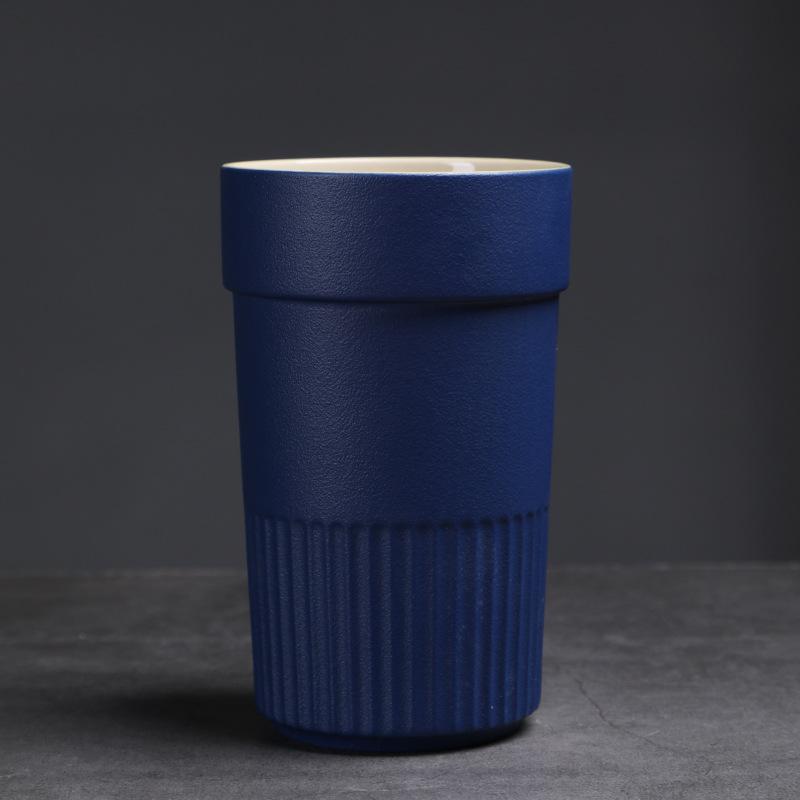 Coarse Pottery Coffee Cup, Latte Cup, Retro Mug, Couple Water Cup, Large Capacity Household Ceramic Cup, Hand Cup