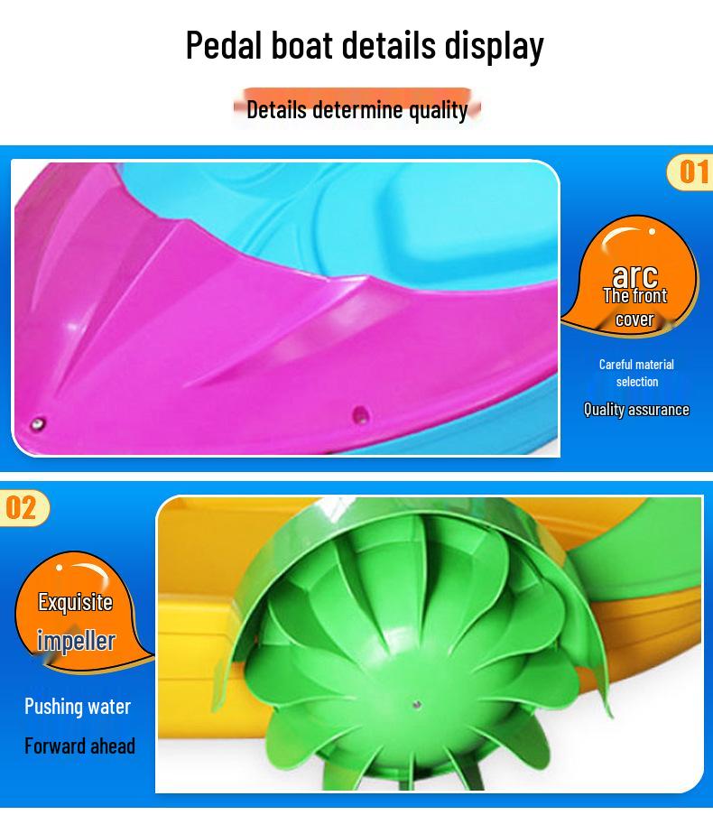 Children's Inflatable Electric Bumper Boat - Hand-Cranked & Paddle, Double Person Parent-Child Outdoor Play Toy.