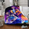 1pc KPop Demon Hunters Cozy Print Blanket Lightweight Warm Flannel Throw Blanket For Sofa, Bed, Living Room