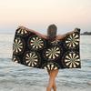 Dartboard Print Beach Towel, Game Sports Theme Microfiber Quick Dry Soft Absorbent for Camping Pool Travel Gift Men