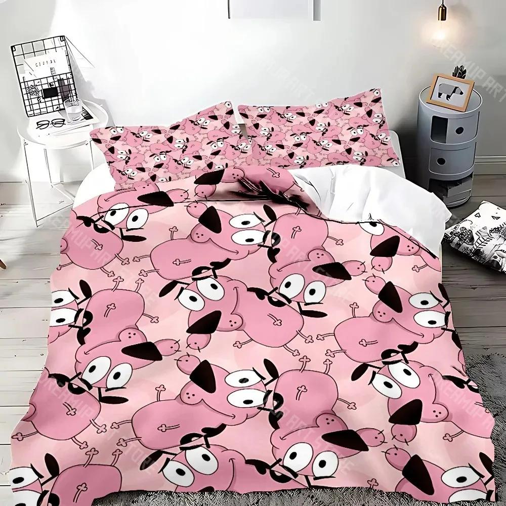 Cartoon C-Courage The Cowardly Dog Duvet Cover Exquisite Digital Print Bedding Set Comforter Bed Youth Home Decor Children