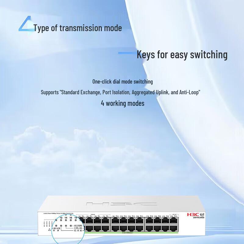H3C US110-24GD 24-Port Gigabit Cloud-Managed Rackmount Switch