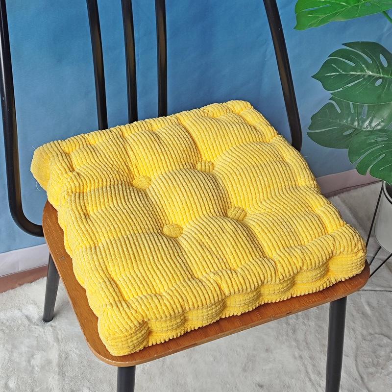 Cuscino per Sedia in Velluto a Coste con Chicchi di Mais 3D Fatto a Mano – Cuscino per Seduta Tatami Spesso