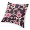 Purple Flowers Orla Kiely Pillowcase Soft Fabric Cushion Cover Gift Retro Pillow Case Cover Home Square 40X40cm