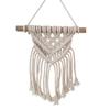 Boho geflochtenes Wandbehang, Geometrischer Wandbehang, Geknüpfter Baumwollseil Wandbehang mit Quasten für Zuhause Schlafzimmer Kinderzimmer Eingangsbereich Wandkunst