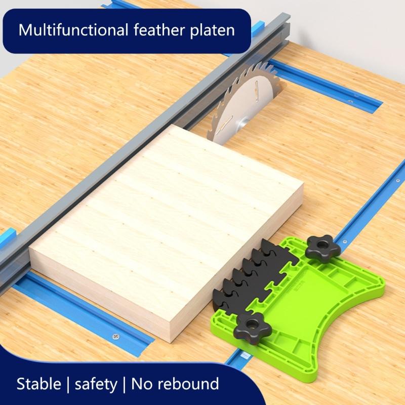 Featherboard Miter Gauge Slot Suitable For Woodworking Tool Offering Superior Kickbacks Prevention Vibration Absorption
