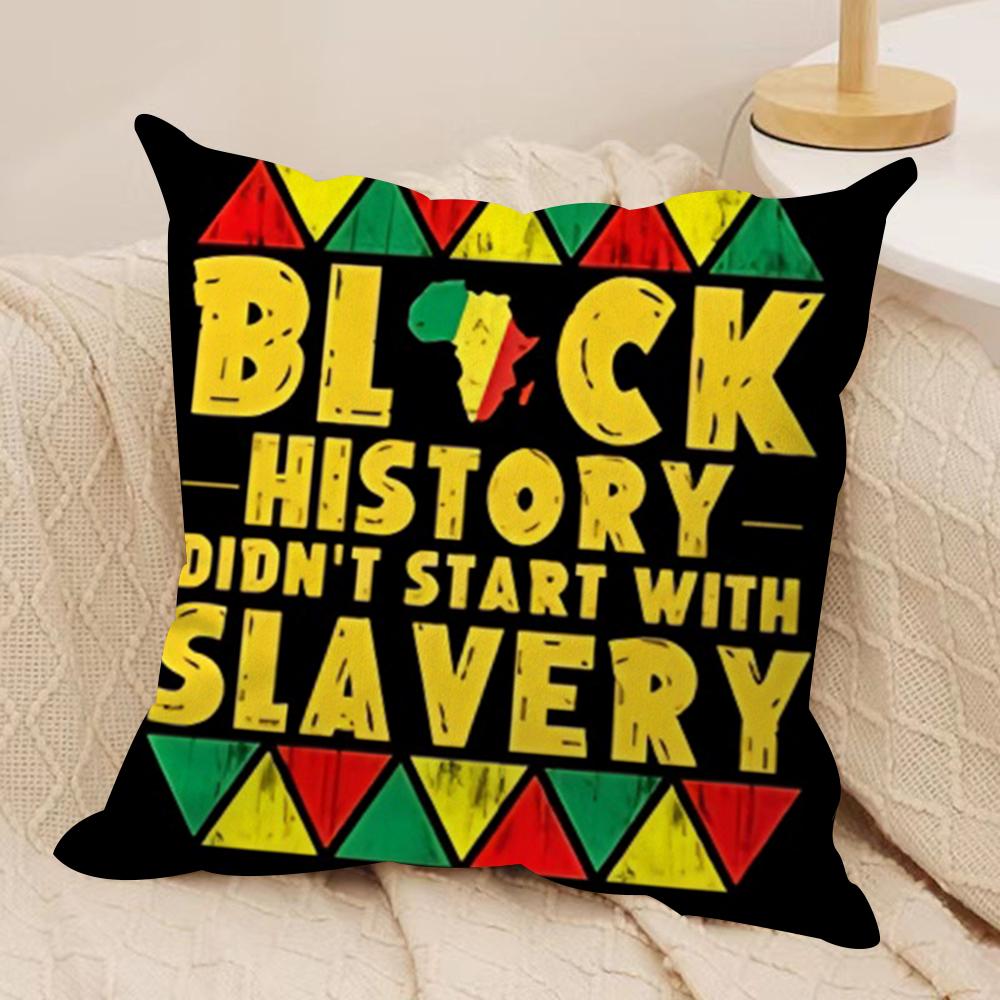 

Fun black history month Cushion Cover Soft Plush Fabric DoubleSided Printed Cushion Covers for All Seasons Modern Home Decor 30x30cm