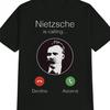 Men's "Thinker Calling" Phone Screen Humorous Philosophy Tee