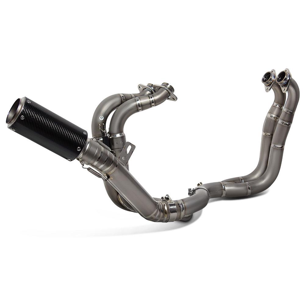 RSV4 Titanium Alloy Exhaust Front for Motorcycle (2009-2014) with SC Akrapovič Carbon Fiber Rear Canister