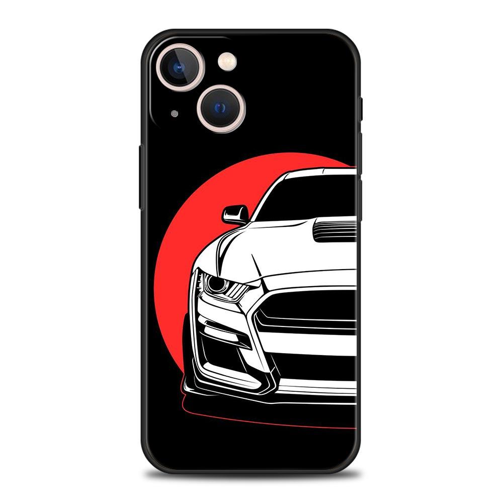 JDM Tokyo drift Sports Car Lamp For iPhone 11 12 13 15 14 Pro Max Phone Case X XR XS 7 8 Plus SE 2020 Luxury Soft Cover Funda