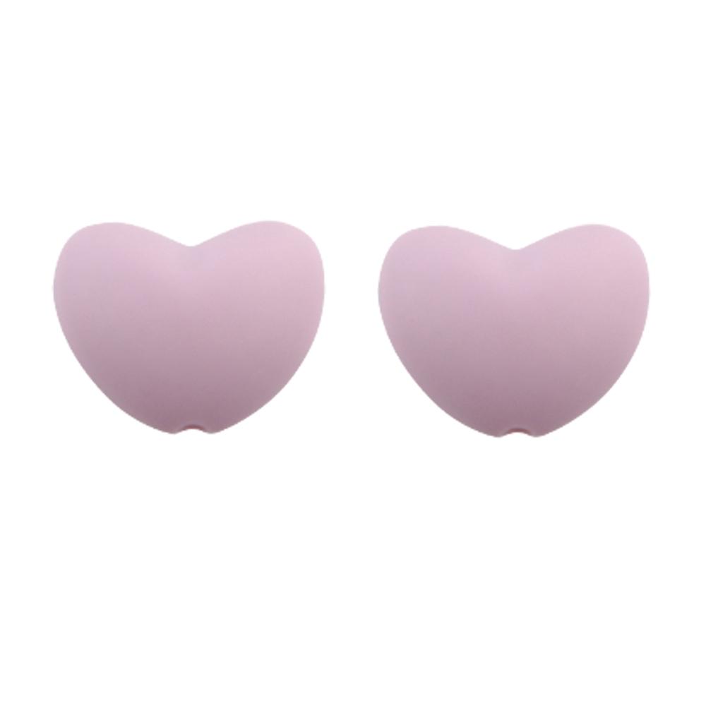 Kovict 21pcs Silicone Beads Heart Shape Charm For Jewelry Making Necklace Bracelets Accessories