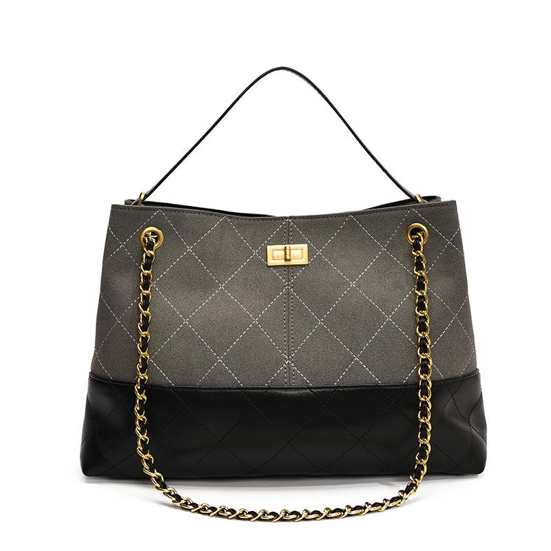 2025 New Women's High-End Retro Shoulder/Crossbody Bag with Iron Chain - Versatile Tote for Commuting