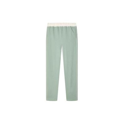 Solid Color Mid Waist Elastic Straight Loose Casual Pants Women Pants Moss-Green F11W414609F-KK