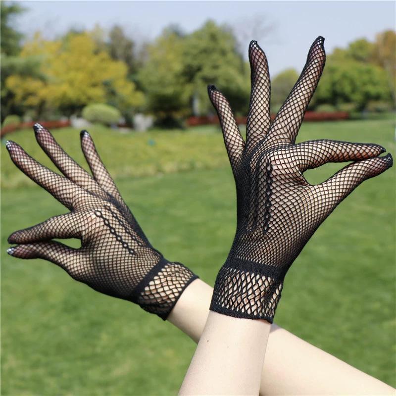 Vintage Lolita Lace Gloves Women's Thin Hollow Mesh Bar Babes Sexy Internet celebrities Photoshoot