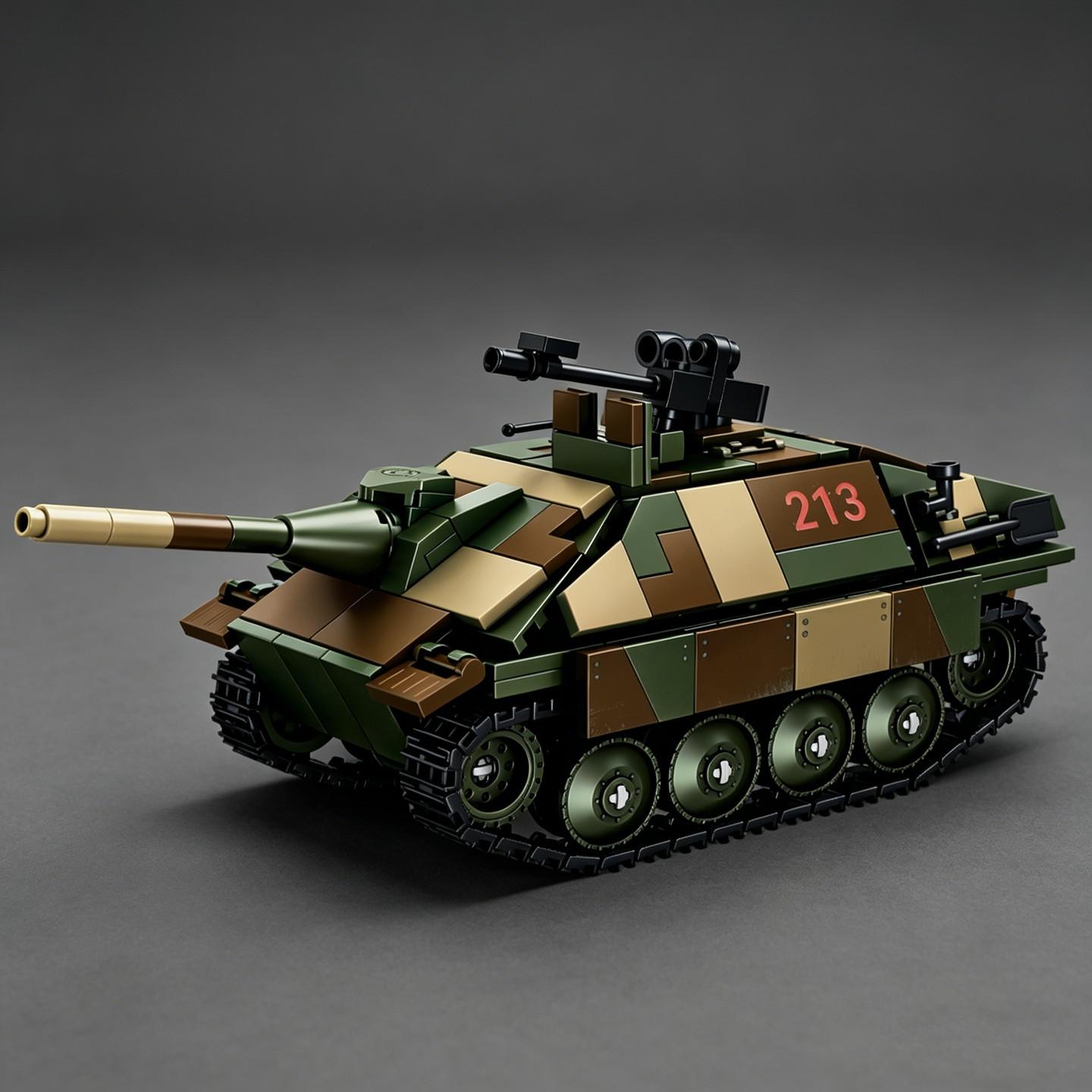 

World War II German Jagdpanzer 38(t) Hetzer Tank Destroyer Building Block Set Learning Educational Toy for Boys Girls - Armored Vehicles Scale Model NO BOX