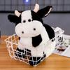 Realistic Plush Cow Toy Soft Stuffed Animal with Black & White Spots Cuddly Companion Birthday Gift for Boys Girls