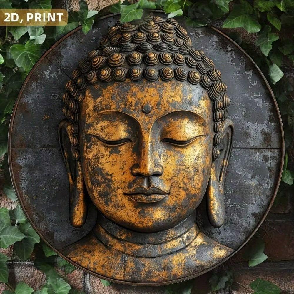 Iron Canvas Painting Metal Art Decor 20x20cm Handmade Wall Hanging