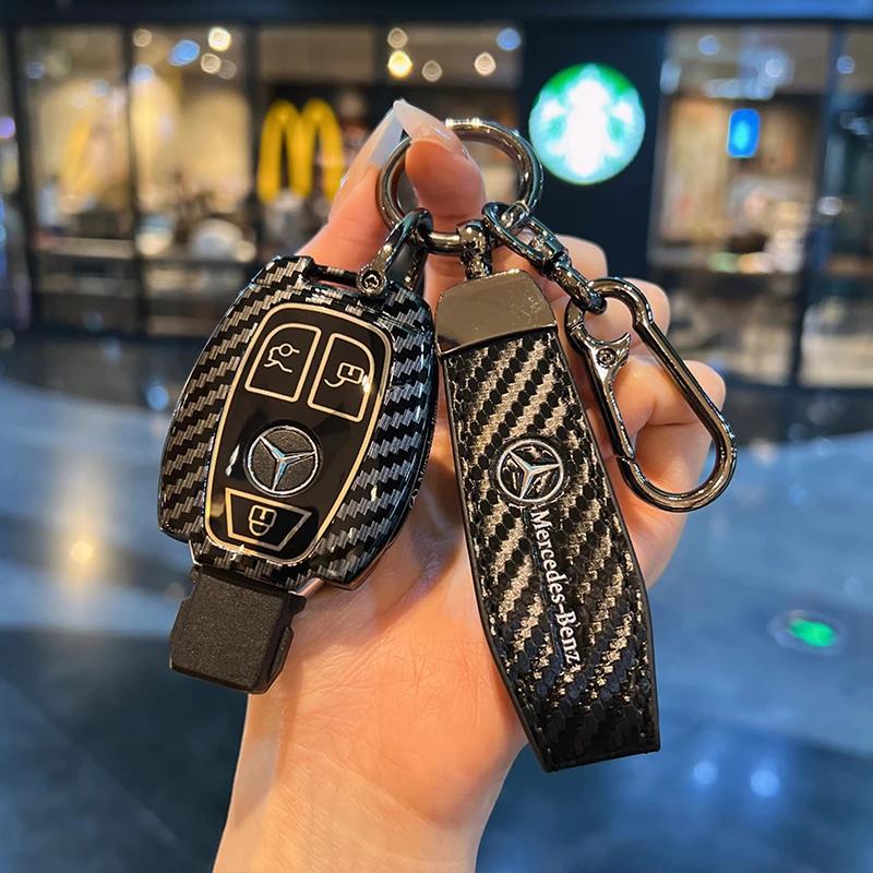 Car Key Case Cover for Mercedes Benz E C S GLC Class E200 E400 E63 W213 S550 S560 C260 A200 Key Shell Protector E2
