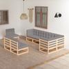 Day and Night - Day and Night Garden Furniture 8 Pieces and Cushions Solid Pine Wood