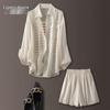 Women's Fashion Shirt, Camisole & Shorts Three-Piece Summer Set