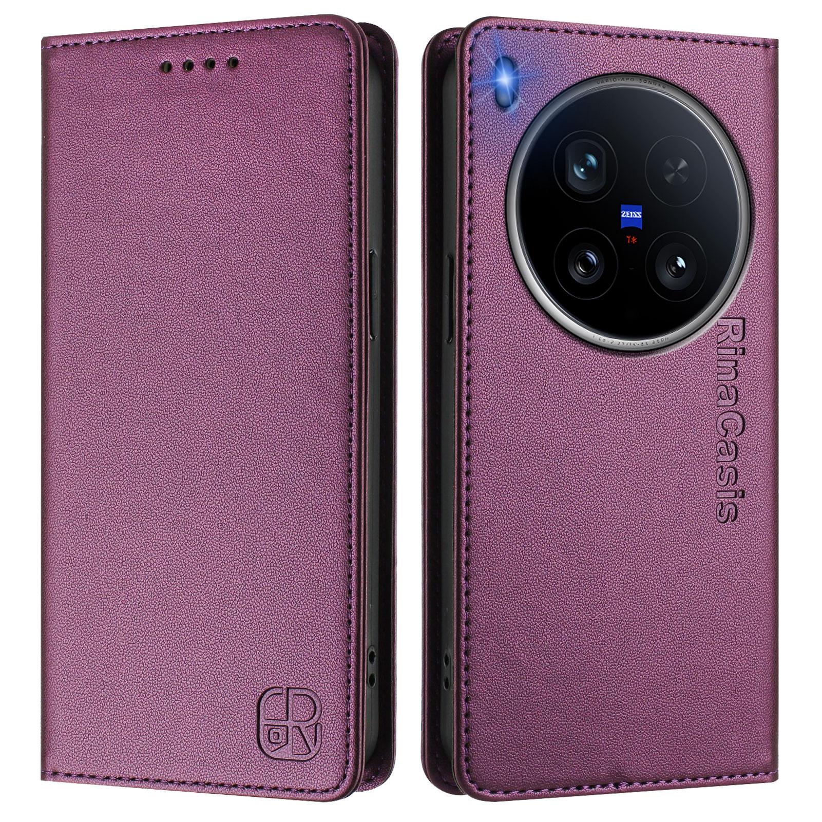 

Шкіряний чохол для vivo X200 Ultra 5G RINACASIS RC01 Чохол для телефону з RFID-блокуванням, гаманцем та підставкою H