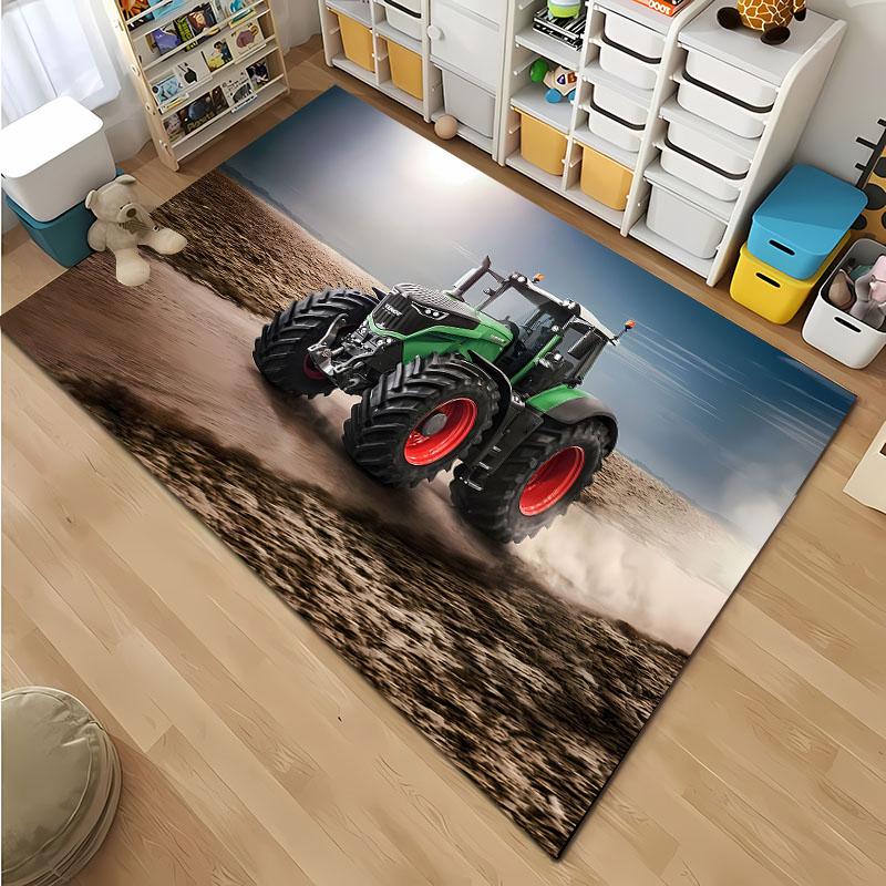 Car Tractor Series Pattern Carpet, Living Room and Bedroom Household Items, Kids Room Sofa Mat Doormat Floor  Anti-slip Rug Gift