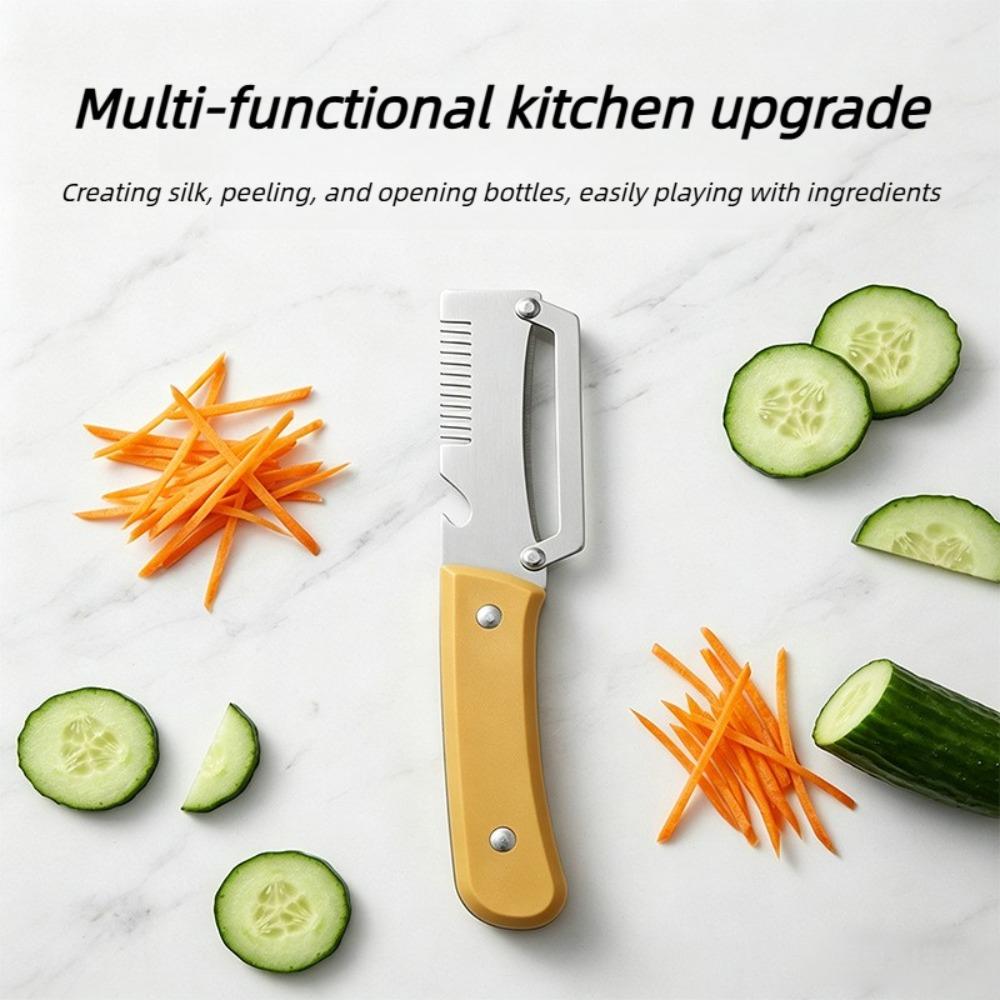 3 In 1 Stainless Steel Vegetable Peeler Multifunction Fruit Slicer Shredder Kitchen Cutter Tool for Potato Carrot Cucumber Use