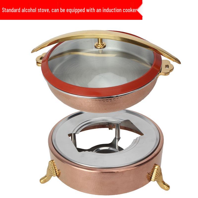 Zhuojin Stainless Steel Hammered Buffet Chafing Dish for Hotel Dining
