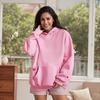 STREETRICH Women's Y2K Floral Letter Embroidered Hooded Pullover Cozy Stylish Long Sleeve Loose Sweatshirts with Kangaroo Pocket