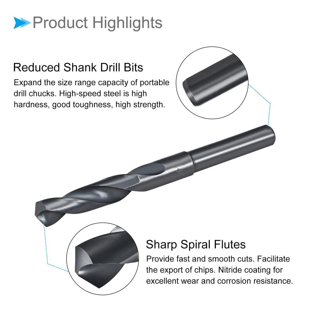 CoCud Reduzierter Schaft Bohrer Schneide 0,5 Zoll (14,5 mm) / 0,5 Zoll