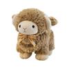 Soft Plush Stuffed Animal Sheep Toy with Ribbon Bow Home Decoration and Playroom Accessory Suitable for Kids and Adults Birthday Gift