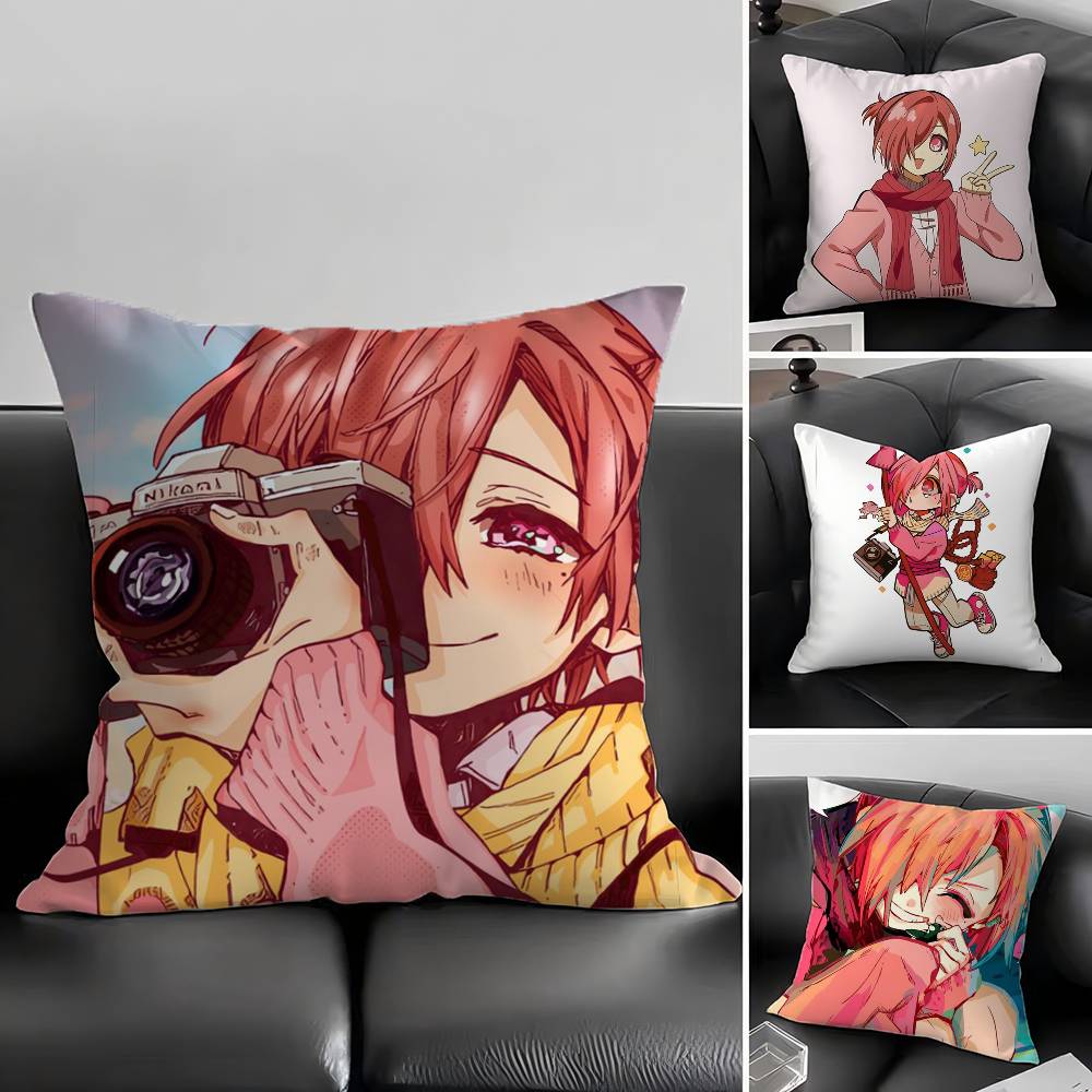 1pc Tbhk Mitsuba Sousuke Pillow Case Square Bedroom Sofa Leisure Comfort Cushion Car Living Room Home Decoration