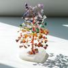 Gemstone Bonsai Tree with Healing Crystals – 7 Chakra Heart Base Feng Shui Showpiece Home & Office Décor – Housewarming Gift