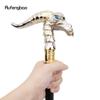 Golden White Dinosaur Walking Cane Fashion Decorative Walking Stick Gentleman Elegant Cosplay Cane Knob Crosier 93cm