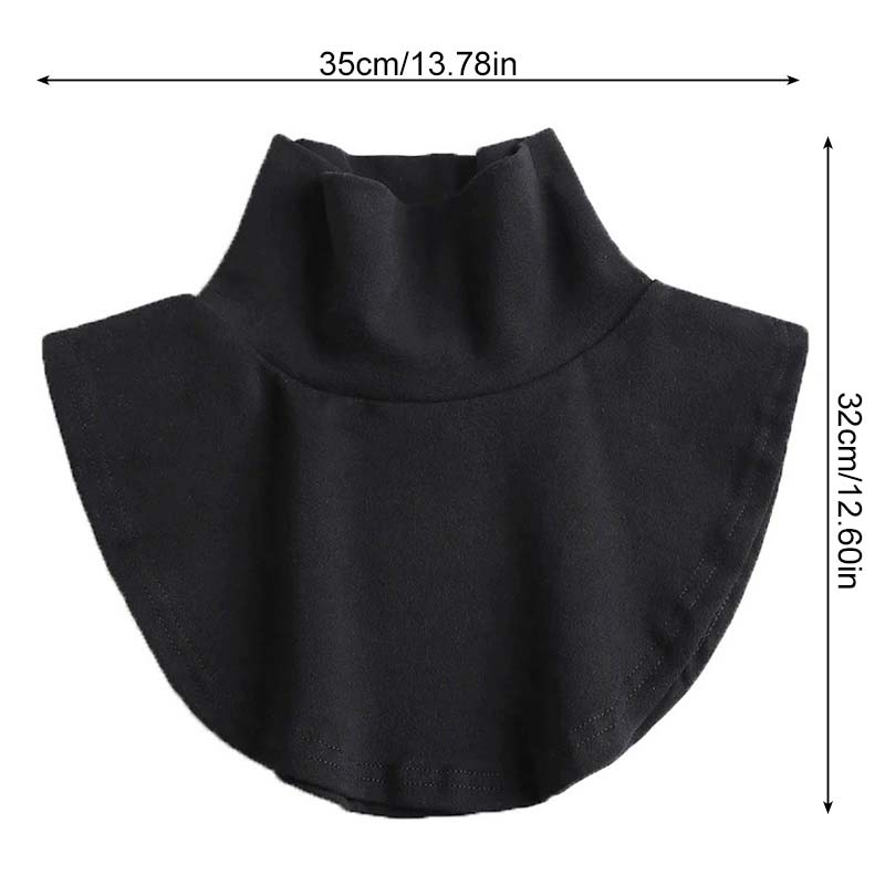 1Pc Neck Guard Clothing Decoration Turtleneck Elastic Detachable Removable Fake Collar Warm Cotton Fashion Striped
