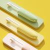 2-IN-1 Travel Toothbrush Set PortableSoft Bristled Deep Cleaning Oral Care Toothpaste Tube Storage Box Easy To Carry Mini