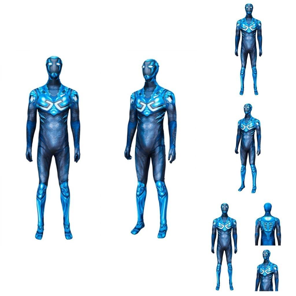 Trendy Blue Beetle Cosplay Jumpsuit Long Sleeve Polyester Costume For All Seasons