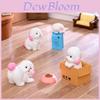Søt Miniatyr Hundefigur Søtt Resin Håndverk Skrivebordsaccessories DIY Dekorasjon